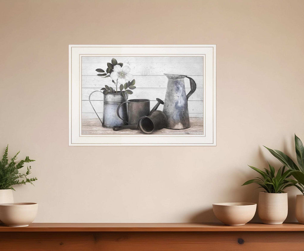 Floral Farmhouse II 1 White Framed Print Wall Art - Homeroots - Flyclothing LLC