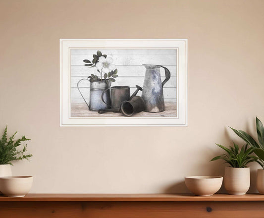 Floral Farmhouse II 1 White Framed Print Wall Art - Homeroots - Flyclothing LLC