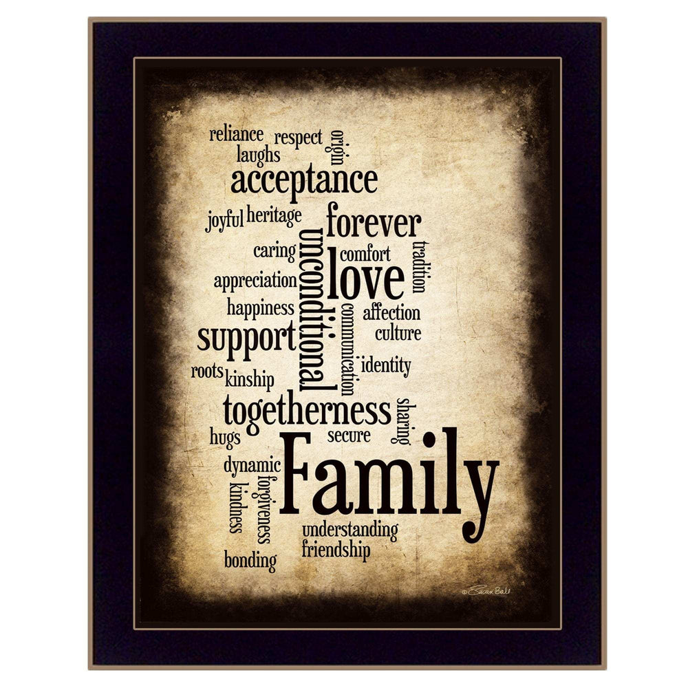 Family 11 Black Framed Print Wall Art - Homeroots - Flyclothing LLC