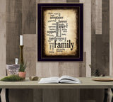 Family 11 Black Framed Print Wall Art - Homeroots - Flyclothing LLC