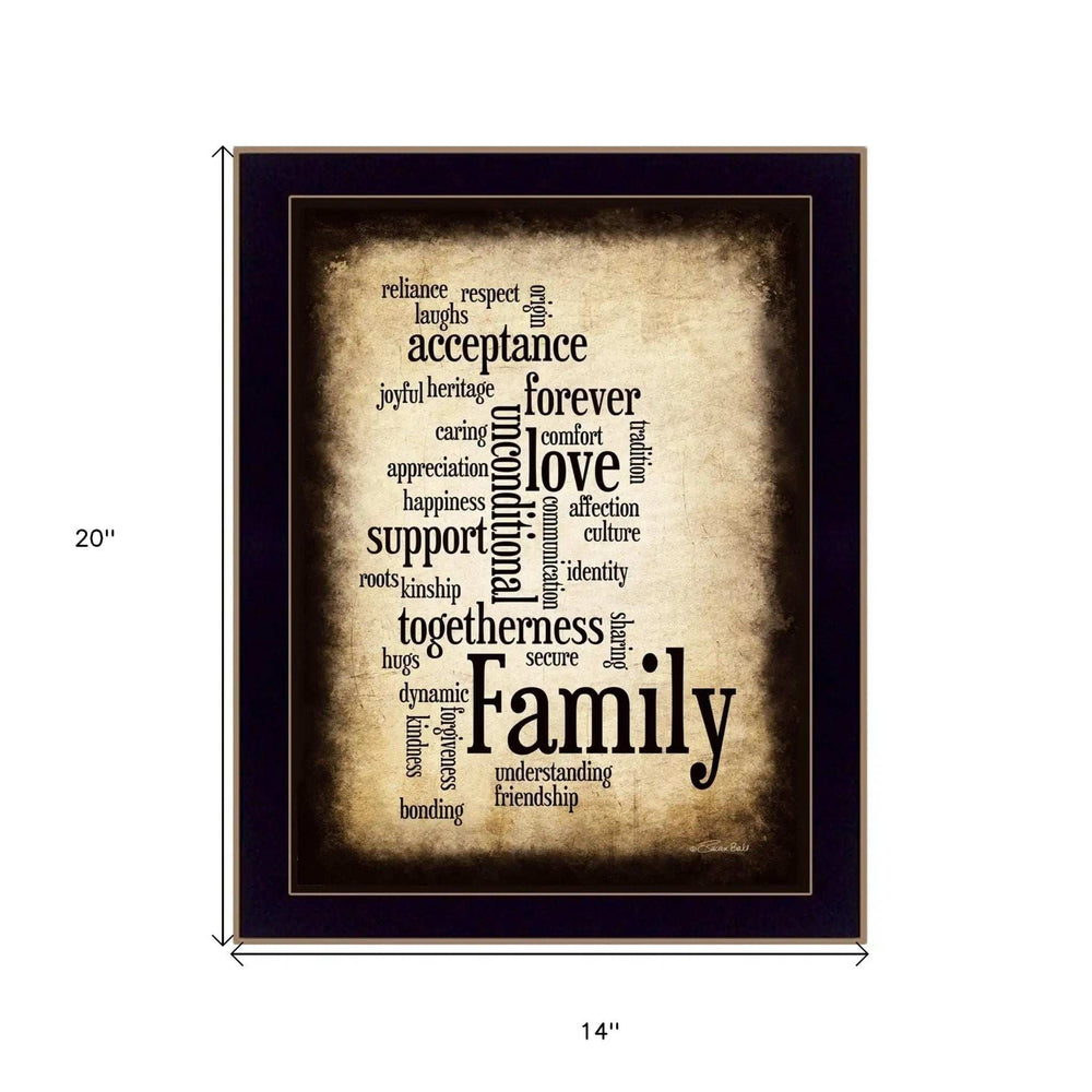 Family 11 Black Framed Print Wall Art - Homeroots - Flyclothing LLC