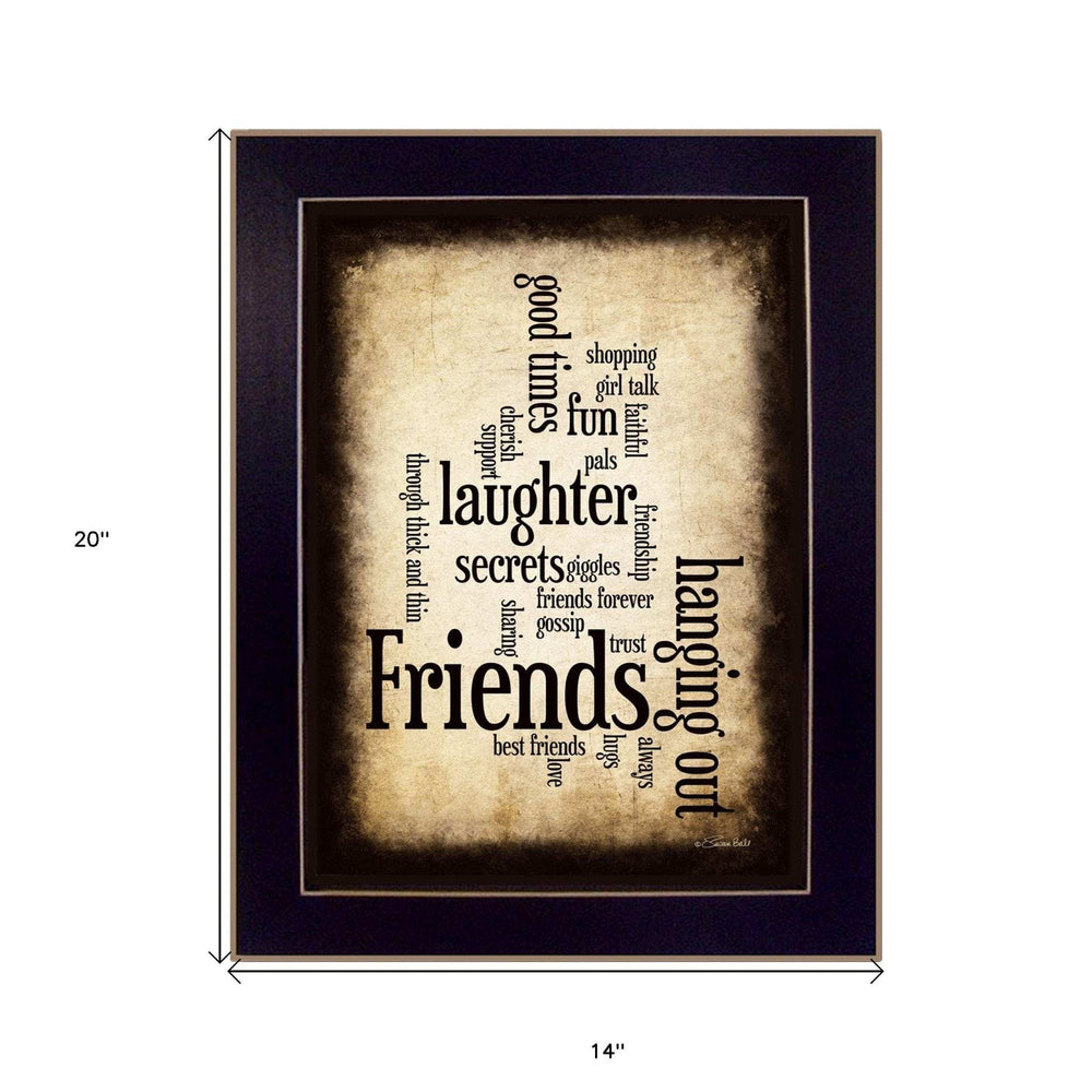 Friends 4 Black Framed Print Wall Art - Homeroots - Flyclothing LLC