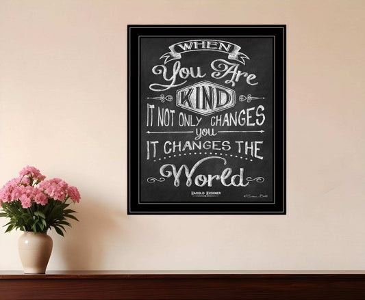 When You Are Kind Black Framed Print Wall Art - Homeroots - Flyclothing LLC