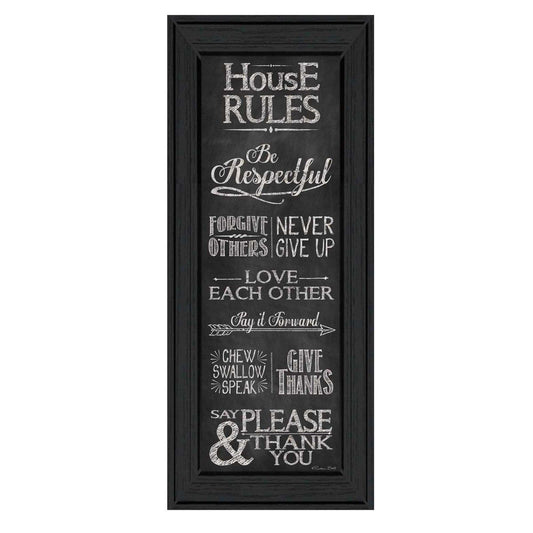 House Rules Black Framed Print Wall Art - Homeroots - Flyclothing LLC