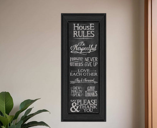 House Rules Black Framed Print Wall Art - Homeroots - Flyclothing LLC