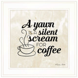 A Silent Scream for Coffee 1 White Framed Print Wall Art - Homeroots - Flyclothing LLC