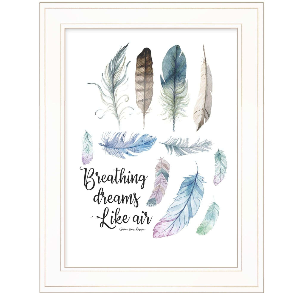 Breathing Dreams Like Air 1 White Framed Print Wall Art - Homeroots - Flyclothing LLC