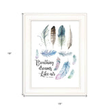 Breathing Dreams Like Air 1 White Framed Print Wall Art - Homeroots - Flyclothing LLC