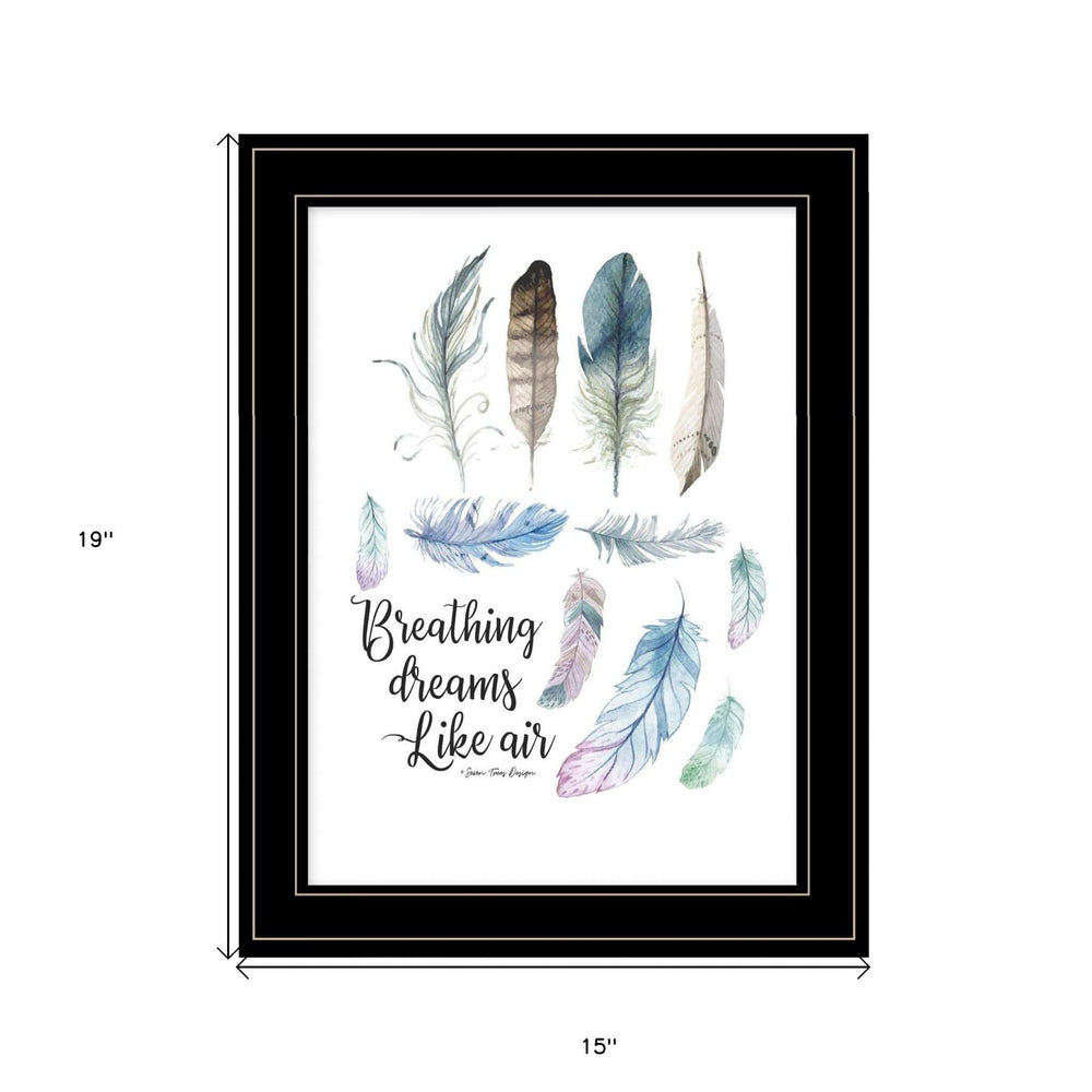 Breathing Dreams Like Air 2 Black Framed Print Wall Art - Homeroots - Flyclothing LLC