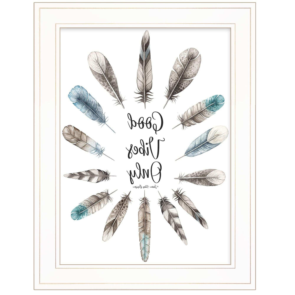Good Vibes Only 1 White Framed Print Wall Art - Homeroots - Flyclothing LLC