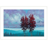 Two Red Trees 1 White Framed Print Wall Art - Homeroots - Flyclothing LLC