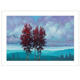 Two Red Trees 1 White Framed Print Wall Art - Homeroots - Flyclothing LLC