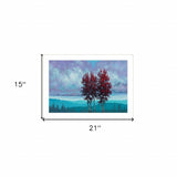 Two Red Trees 1 White Framed Print Wall Art - Homeroots - Flyclothing LLC