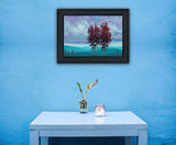 Two Red Trees 2 Black Framed Print Wall Art - Homeroots - Flyclothing LLC