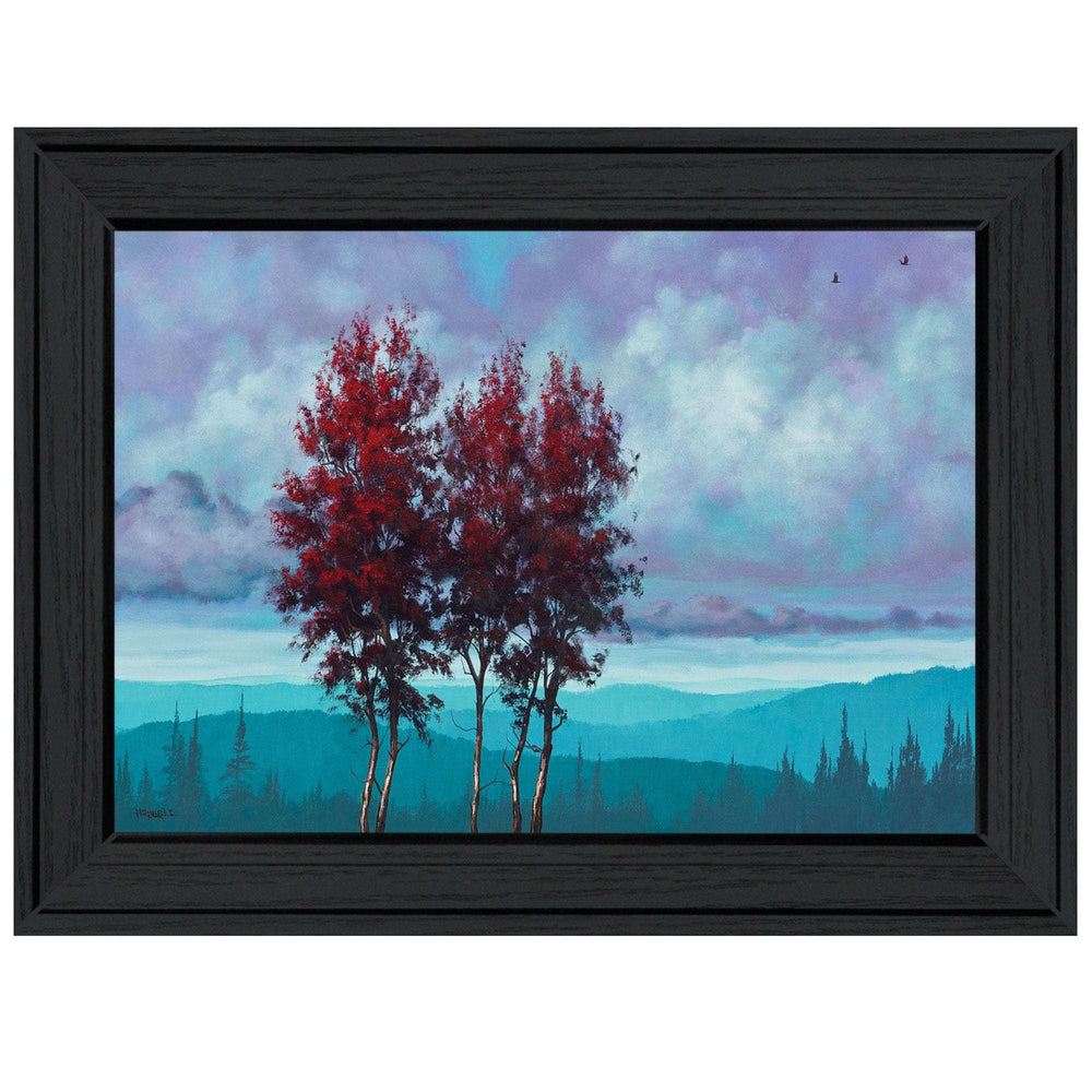 Two Red Trees 2 Black Framed Print Wall Art - Homeroots - Flyclothing LLC