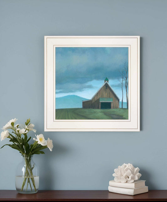 Lonesome Barn 1 White Framed Print Wall Art - Homeroots - Flyclothing LLC