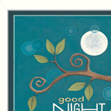 Good Night White Framed Print Wall Art - Homeroots - Flyclothing LLC