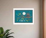Good Night White Framed Print Wall Art - Homeroots - Flyclothing LLC