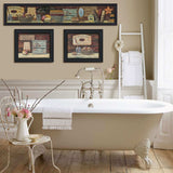 Set Of Three Country Bath I 1 Black Framed Print Bathroom Wall Art - Homeroots - Flyclothing LLC