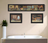 Set Of Three Country Bath I 1 Black Framed Print Bathroom Wall Art - Homeroots - Flyclothing LLC