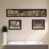 Set Of Three COUNTRY BATH II 6 Black Framed Print Bathroom Wall Art - Homeroots - Flyclothing LLC