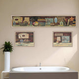 Set Of Three COUNTRY BATH II 7 Brown Framed Print Bathroom Wall Art - Homeroots - Flyclothing LLC