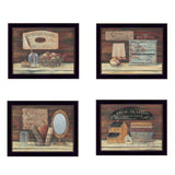 Set Of Four Bathroom Collection II 2 Black Framed Print Bathroom Wall Art - Homeroots - Flyclothing LLC
