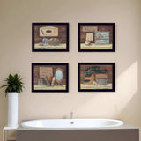 Set Of Four Bathroom Collection II 2 Black Framed Print Bathroom Wall Art - Homeroots - Flyclothing LLC
