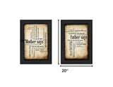 Set Of Two Parents Black Framed Print Wall Art - Homeroots - Flyclothing LLC