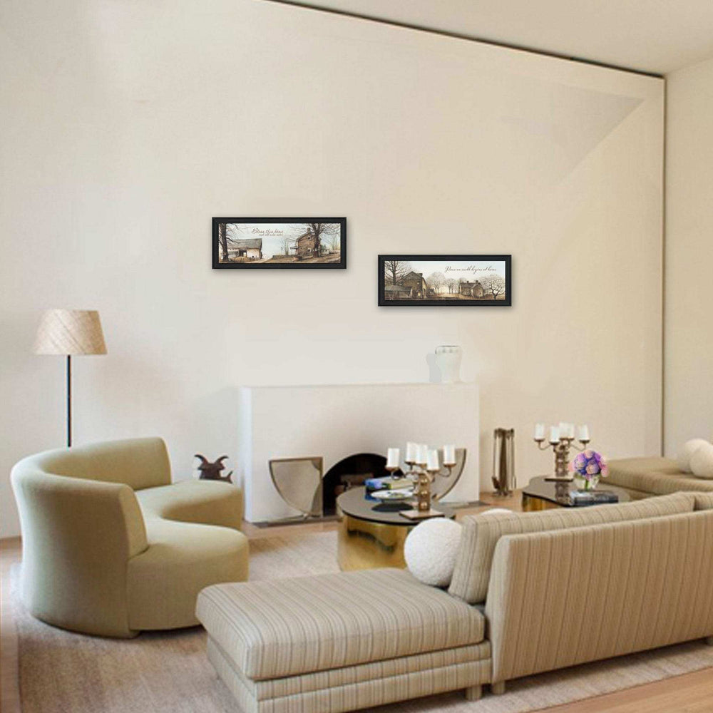 Set Of Two Farms Black Framed Print Wall Art - Homeroots - Flyclothing LLC