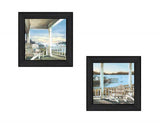Set Of Two Lake Side Black Framed Print Wall Art - Homeroots - Flyclothing LLC
