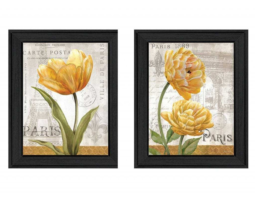 Set Of Two Paris Black Framed Print Wall Art - Homeroots - Flyclothing LLC