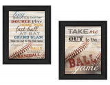 Set Of Two Baseball 1 Black Framed Print Wall Art - Homeroots - Flyclothing LLC