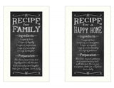 Set Of Two Family Recipe White Framed Print Wall Art - Homeroots - Flyclothing LLC