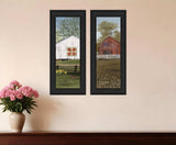 Set Of Two Country Barns 3 Black Framed Print Wall Art - Homeroots - Flyclothing LLC