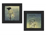 Set Of Two Glass Jars Black Framed Print Kitchen Wall Art - Homeroots - Flyclothing LLC
