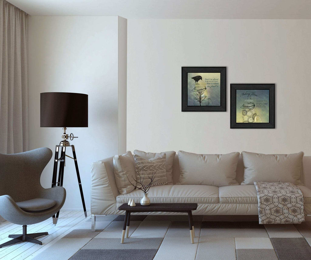 Set Of Two Glass Jars Black Framed Print Kitchen Wall Art - Homeroots - Flyclothing LLC