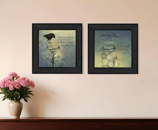 Set Of Two Glass Jars Black Framed Print Kitchen Wall Art - Homeroots - Flyclothing LLC