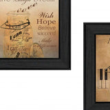 Set Of Two Music 3 Black Framed Print Wall Art - Homeroots - Flyclothing LLC