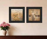Set Of Two Music 3 Black Framed Print Wall Art - Homeroots - Flyclothing LLC