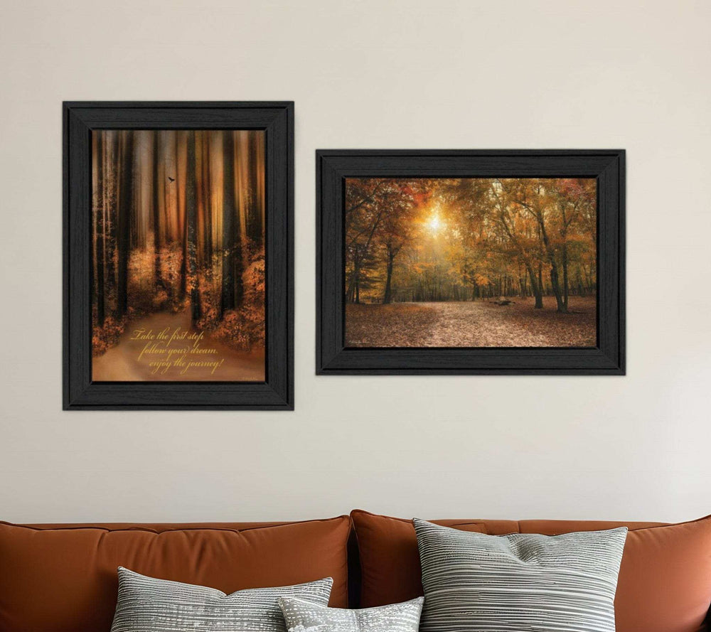 Set Of Two Autumn Black Framed Print Wall Art - Homeroots - Flyclothing LLC