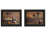 Set Of Two Rustic Black Framed Print Wall Art - Homeroots - Flyclothing LLC