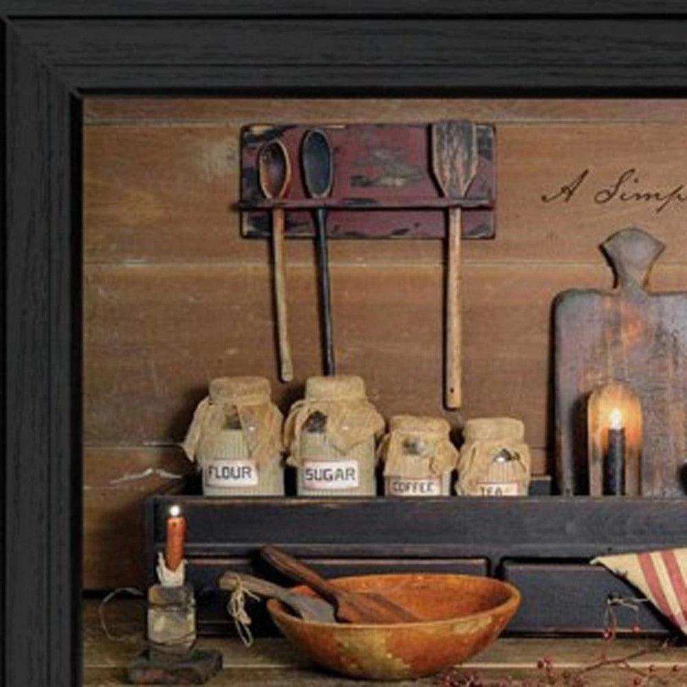 Set Of Two Rustic Black Framed Print Wall Art - Homeroots - Flyclothing LLC