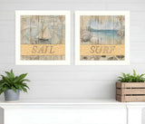 Set Of Two Sail or Surf White Framed Print Wall Art - Homeroots - Flyclothing LLC
