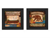 Set Of Two Lodge II Black Framed Print Wall Art - Homeroots - Flyclothing LLC