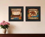 Set Of Two Lodge II Black Framed Print Wall Art - Homeroots - Flyclothing LLC