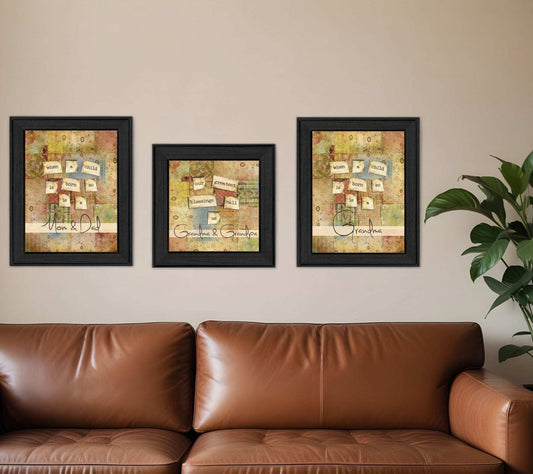 Set Of Three Child Collection Black Framed Print Wall Art - Homeroots - Flyclothing LLC