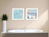 Set Of Two Wash White Framed Print Bathroom Wall Art - Homeroots - Flyclothing LLC
