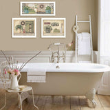 Set Of Three Garden Bath 1 White Framed Print Bathroom Wall Art - Homeroots - Flyclothing LLC