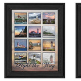 Set Of Two Light Your Way Black Framed Print Wall Art - Homeroots - Flyclothing LLC